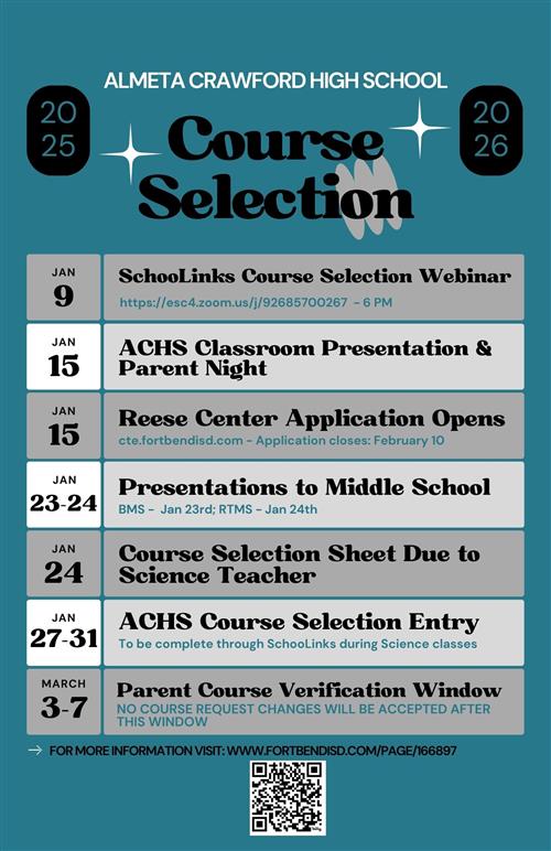 Course Selection Timeline
